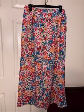 Floral Wide Leg Pants in Multicolor